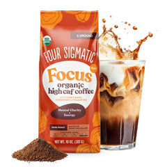 Four Sigmatic Focus Max cup with bold dark roast for sharp focus