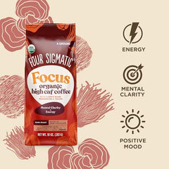 Four Sigmatic ground coffee brew cup steam—ready for a focused start.
