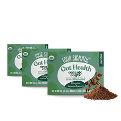 Four Sigmatic mushroom coffee mix packaging box showing cordyceps and chaga blend for daily energy