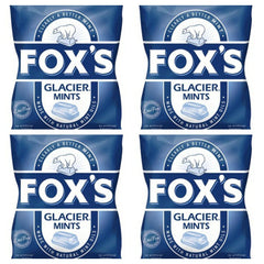 Fox's Glacier Mints 4-pack 200g bag offers long-lasting mint flavor.