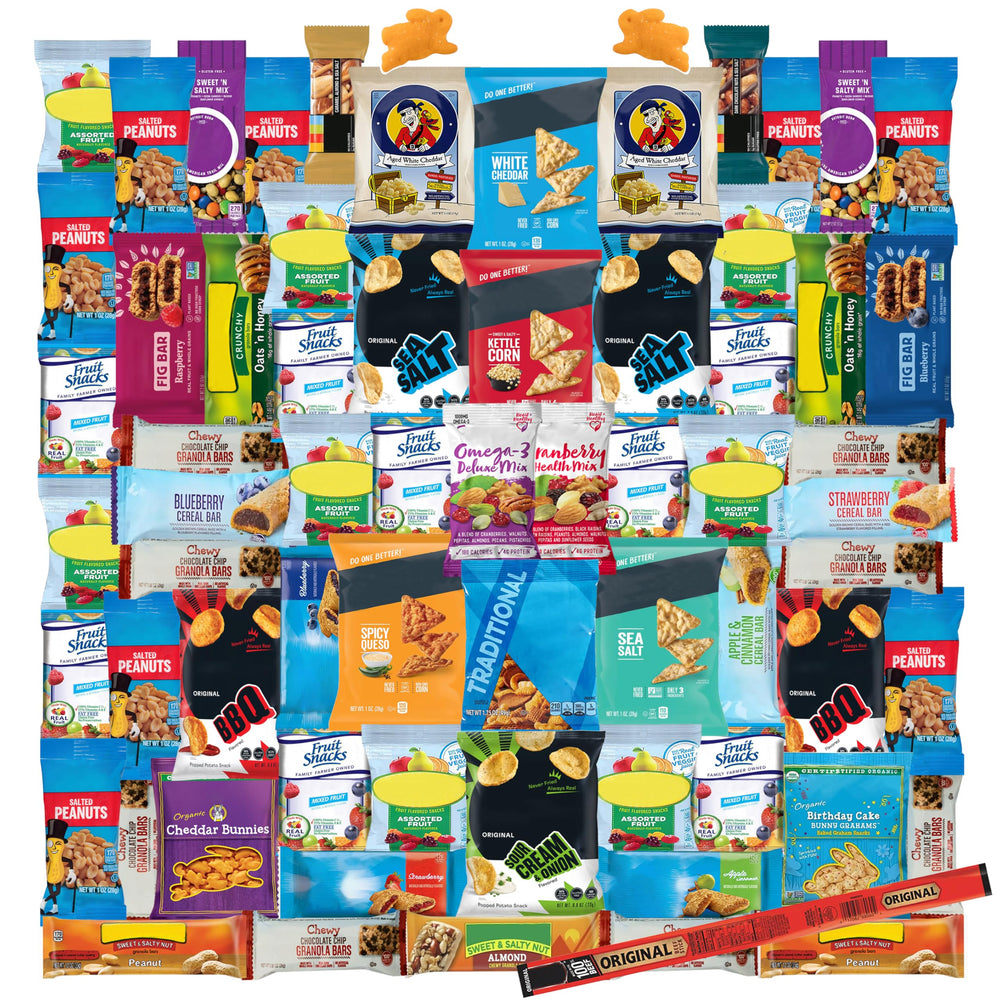 Foxy Fane 66-count gift box with a diverse snack assortment for celebrations.