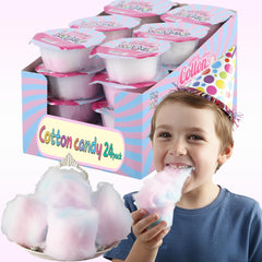 Fragrant Tree Fluff Pop cotton candy 24-pack display, ideal for parties and events.