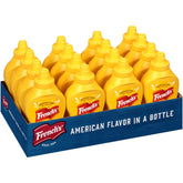 French's Classic Yellow Mustard bottle on kitchen counter elevates hot dog flavor