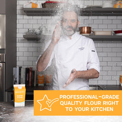 Francine batter ready for pancakes and sponge cakes with balanced lift.