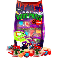 Frankford Gummy Eyeballs for a spooky centerpiece and trick-or-treat fun.