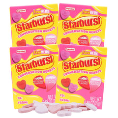 Frankford Starbursts Conversation Hearts packaging close-up showing brand and candy texture