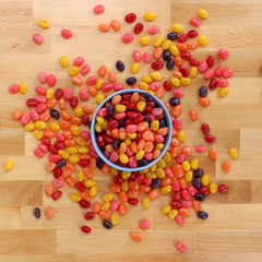 Frankford Welch's jelly beans Concord grape bowl, colorful snack for gatherings.