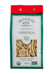Frankies 457 artisanal cavatelli pasta in a bowl, ready to enjoy comforting Italian dinner.