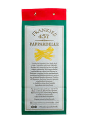 Frankies 457 pappardelle drying rack shows artisanal craftsmanship for perfect texture.