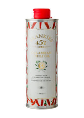 Frankies 457 Spicy Calabrian Chili Oil bottle being poured to add bold heat to dishes