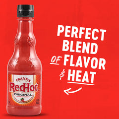 Always Red packaging on Frank's RedHot Original bottle conveys clean presentation