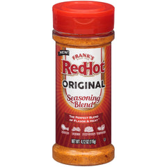 Franks RedHot Original Seasoning jar front for pantry flavor boost