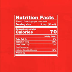 Frank's RedHot Sweet Chili Sauce label close-up, showcasing real chilies and zesty fusion