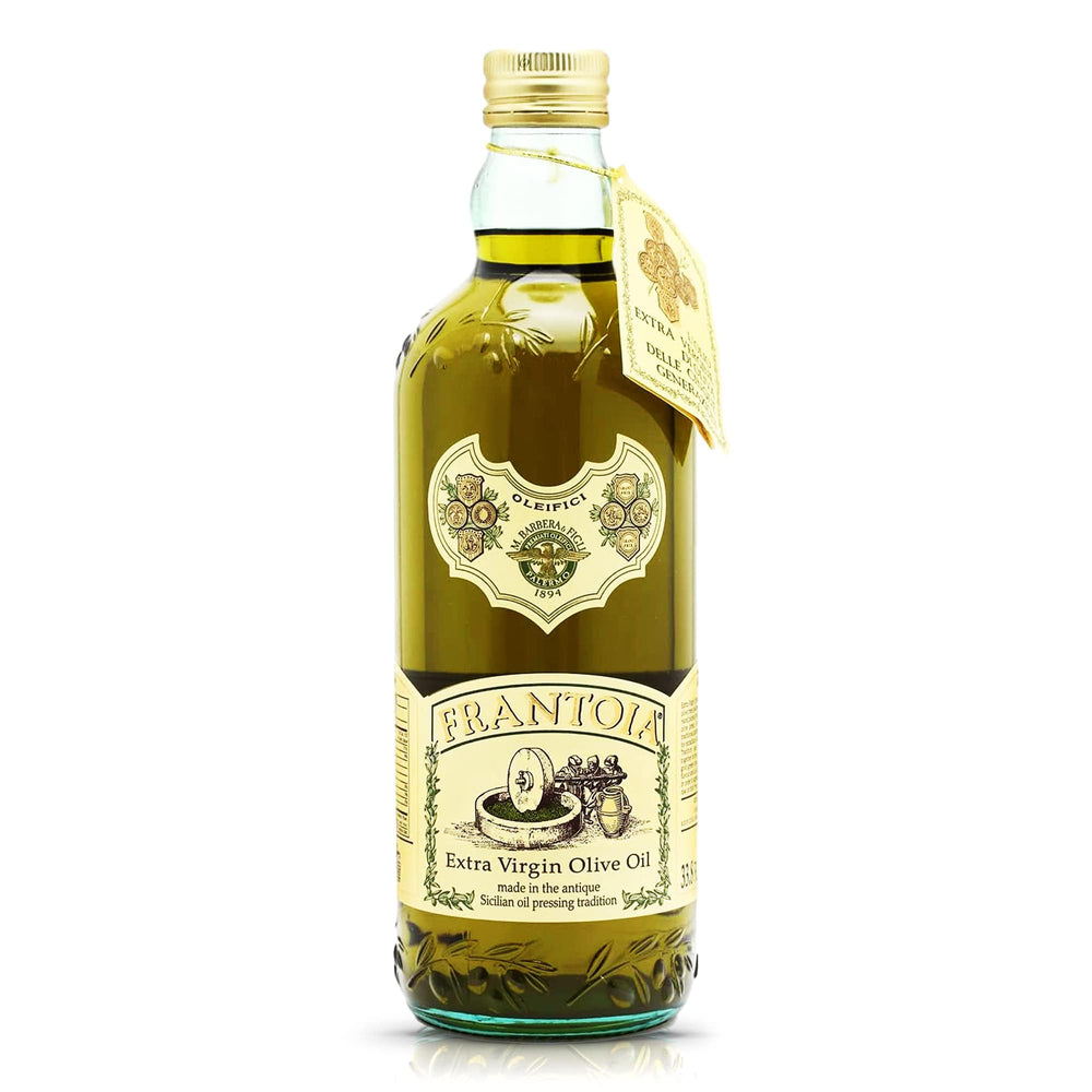 Frantoia extra virgin olive oil bottle 1L ready for versatile home cooking.
