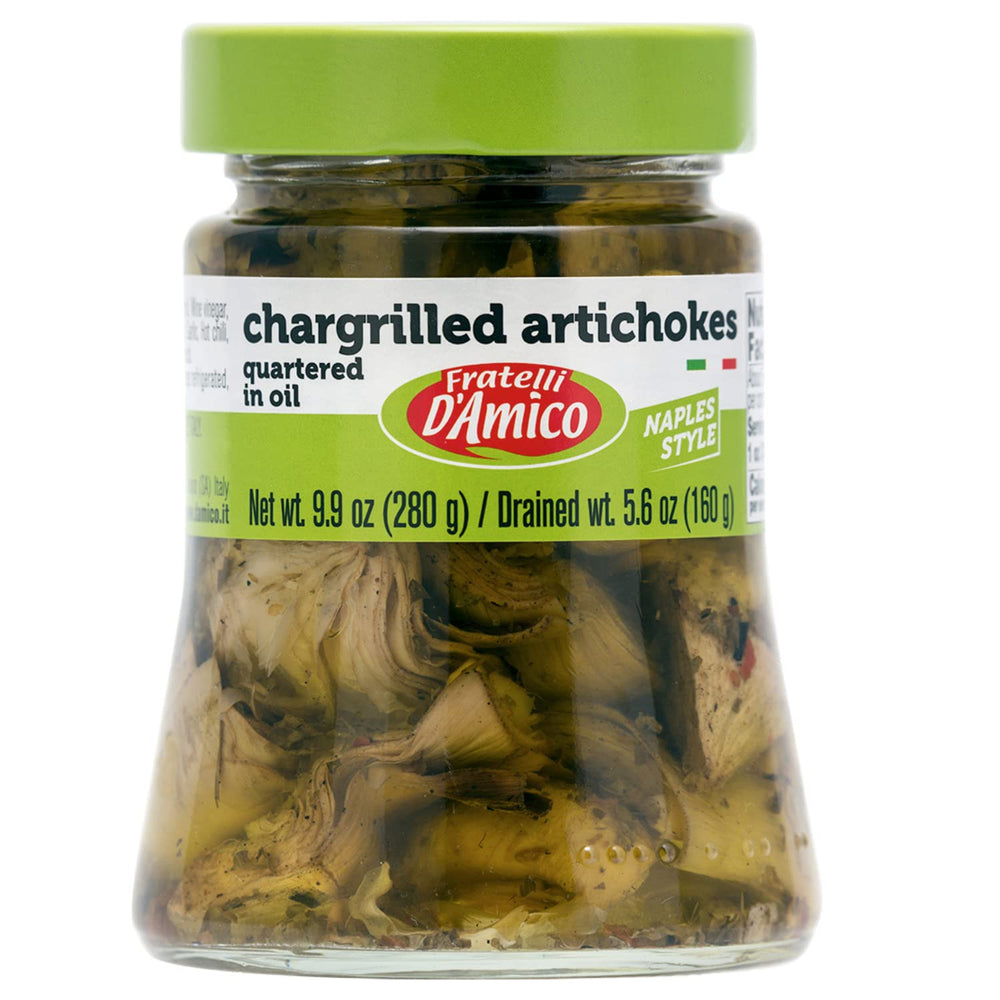 Fratelli D'Amico Neapolitan artichokes quartered in oil, ready for antipasti.
