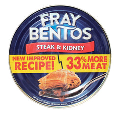 Fray Bentos Classic Steak & Kidney Pie 425g, ready to heat for a hearty two-serving meal.