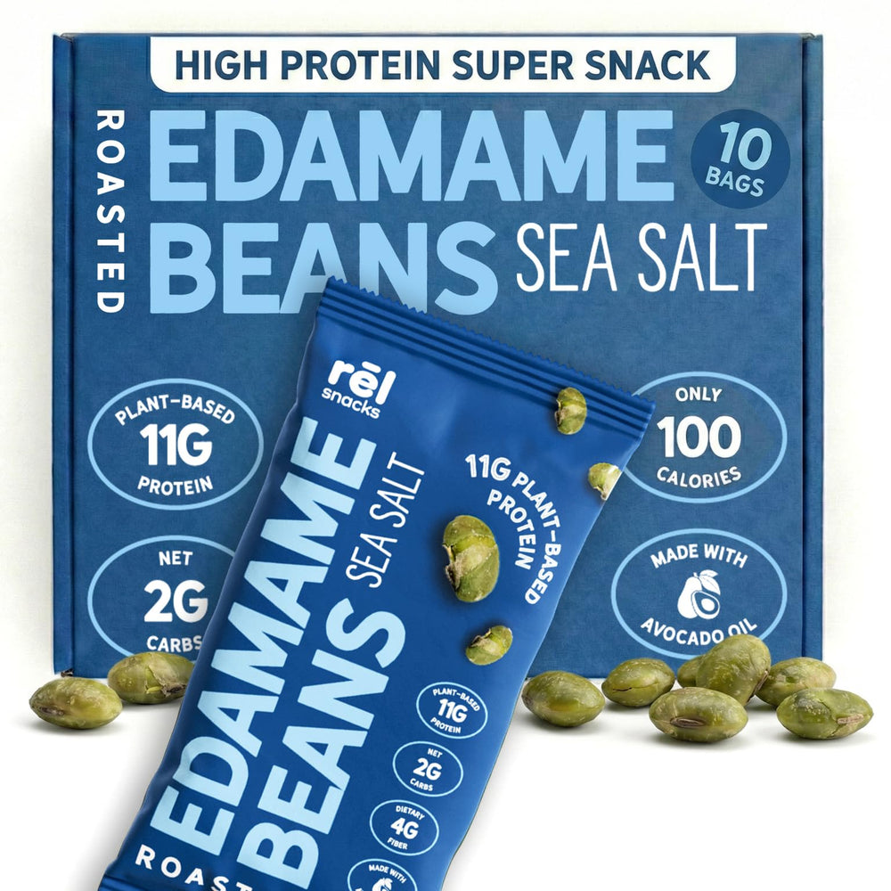 Fred's Farm Snacks sea salt edamame pack—high-protein, convenient on-the-go snack