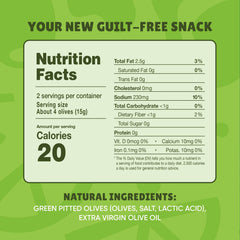 Freestyle Snacks green olives Greek pouch highlight premium flavor ready for salads