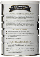 French Market Coffee and Chicory restaurant blend can back view highlights heritage and robust aroma