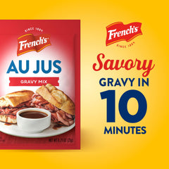 French's Au Jus Gravy Mix in bowl, ready to pour gravy base.
