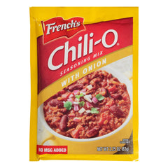 French's Chili-O Onion seasoning mix bottle boosts homemade chili flavor