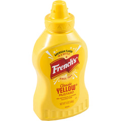 French's Classic Yellow Mustard label close-up highlighting premium seeds