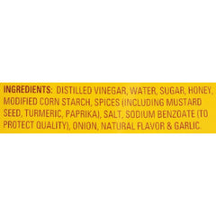 Close-up of French's Honey Mustard showing its light, dip-ready texture.