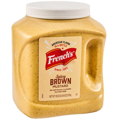 French's Spicy Brown Mustard 105 oz bulk container for pro kitchens and refills