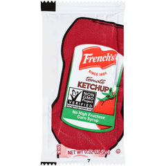 Closeup of French's Tomato Ketchup Packets highlighting premium ingredients for consistent flavor.