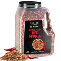 Fresh Finest 4lb bulk crushed red pepper pack, ideal for kitchens.