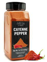Fresh Finest Cayenne Pepper Powder container for easy pouring