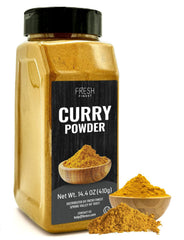 Fresh Finest curry powder bottle sealed preserves aroma and flavor.