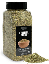 Fresh Finest fennel seeds jar-front shows premium whole seeds for cooking and baking
