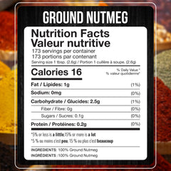 Fresh Finest Ground Nutmeg Powder lid sealed to preserve freshness and aroma.