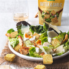 Crisp texture of Fresh Gourmet croutons in high detail