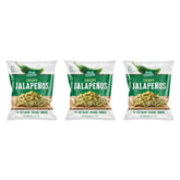 Fresh Gourmet Crispy Jalapeños bag close-up highlighting freshness and crunch