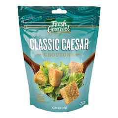 Fresh Gourmet Premium Caesar croutons in a bowl deliver restaurant-style crunch