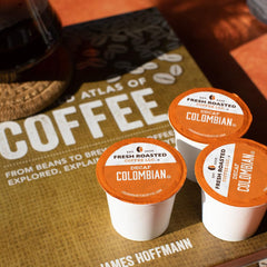 Fresh Roasted Coffee BPA-free cup packaging emphasizes sustainability and eco-friendly design.
