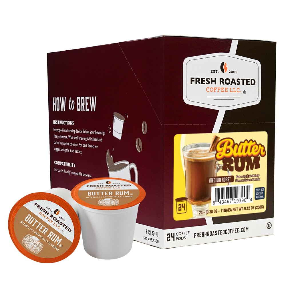 Fresh Roasted Coffee Butter Rum pods pack ready for quick flavor exploration