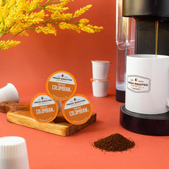 Fresh Roasted Coffee decaf cup pour highlights aroma and flavor without caffeine.