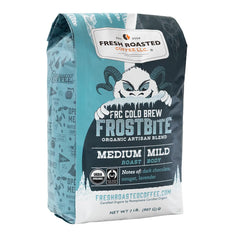 Fresh Roasted Coffee Frostbite Cold Brew packaging preserves freshness for easy cold brew