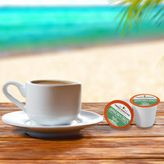 Fresh Roasted Coffee Jamaican Me Crazy pod vanilla bean detail.