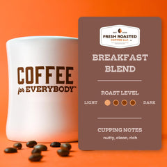 Fresh Roasted Coffee nitrogen-flush packaging preserving freshness and aroma.