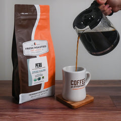 Fresh Roasted Coffee Peru organic-certified beans for clean, pesticide-free brewing.