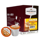 Fresh Roasted Coffee salted caramel mocha pod ready to brew a rich cup at home