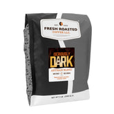 Fresh Roasted Coffee Seriously Dark Artisan Blend bag with premium packaging and freshness seal.