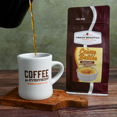 Fresh Roasted Coffee sustainably sourced beans for mindful experiences.
