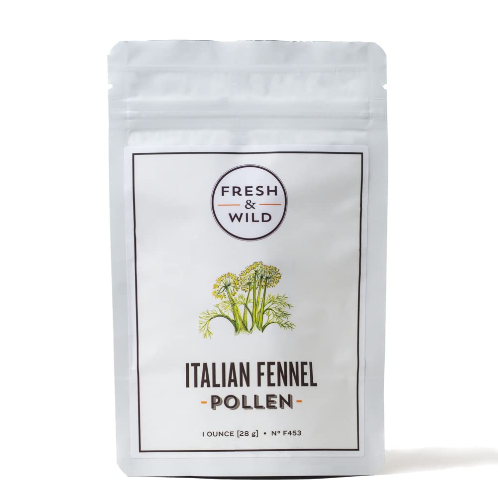 Fresh & Wild fennel pollen jar with earthy aromas and citrus notes.