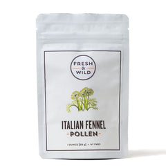 Fresh & Wild fennel pollen jar with earthy aromas and citrus notes.
