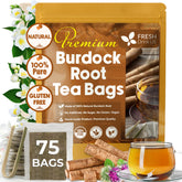 FreshDrinkUS burdock tea bags packaging in eco-friendly box for easy gifting.